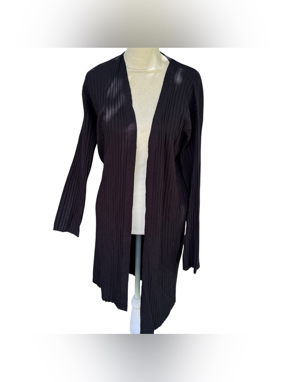 A new day Black Long Lightweight Stretchy Staple Basic Long Sleeve Cardigan XS